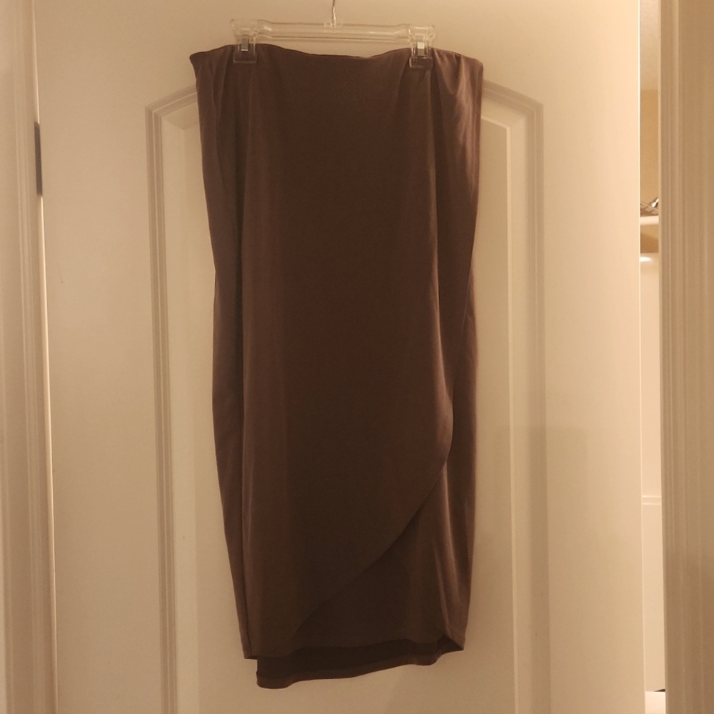 White House Black Market brown skirt